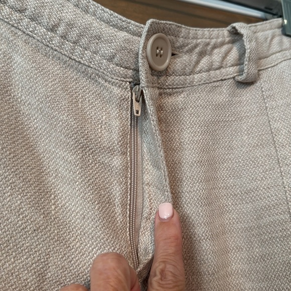 The Territory Ahead 100% linen Skirt womens 8 A Line knee length 90’s Y2K beige - Picture 6 of 10